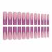 MISUD Extra Long Square Press on Nails - Matte Bling Glitter Acrylic Nails Fuchsia Sparkly Sequins French Tip Design - 24 Pcs Artificial Nails for Glamorous Looks - Buy Online on GoSupps.com