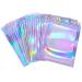 100 Pieces Smell Proof Bags Holographic Packaging Bags Storage Bag for Food Storage(Holographic Color, 3 x 4 Inches,) 3x4 Inch (Pack of 100) Holographic color