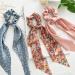 scicent Silk Hair Ties 5 Pieces Bowknot Headscarf Satin Hair Ties Elastic Hair Bands Solid Colors Scrunchy & Print Floral Ribbon Hair Scrunchie for Women's Ponytail Holders Girls - 24013 - Buy Online on GoSupps.com