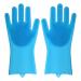 YUANstore Dishwashing Cleaning Gloves Silicone Rubber Sponge Glove Household Scrubber Kitchen Clean Tools Dropshipping Kitchen