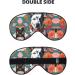 SSIMOO Cattle Dog Floral Print Double-Sided Eye Mask | Soft Light Blocking Sleep Mask for Enhanced Sleep Quality - International Shipping Available - Buy Online on GoSupps.com