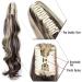 Long Short Claw Ponytail Hair Extension 18 Synthetic Straight Curly Hairpiece - Dark Brown Blonde Mix - Buy Online on GoSupps.com