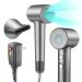 Hair Dryer 200 Million Negative Ionic 1500W Fast Drying Blow Dryer with 110 000 RPM Brushless Motor 3 Heat Setting High-Speed Thermal-Control Hairdryer with 360 Magnetic Nozzle for Home Travel