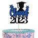Fulenyi Decorations for Graduation Cakes Congratulations Graduation Supplies Cake Decorations High School Graduation College Graduation Decorations Black Blue