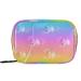 Pfrewn Pill Organizer Case 7 Day Rainbow Swimming Axolotl Travel Pill Box with Zipper Portable Small Weekly Vitamin Medicine Supplement Holder Pouch Bag