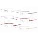 Eyekepper 6-Pack Mix Color Small Lenes Rimless Reading Glasses Women - Frameless Reader Eyeglasses for Men Reading +2.50 Mix 2.5 x