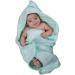 Urban Kanga Hooded Baby Towel - Double-Sided Oeko-Tex 100% Cotton Muslin (Mint) | Soft & Safe International Shipping - Buy Online on GoSupps.com