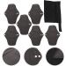 Healifty Charcoal Menstrual Pads Set - Reusable & Washable Sanitary Pads for Women & Girls with Storage Bag - Buy Online on GoSupps.com