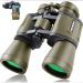 20x50 Military Binoculars for Adults with Smartphone Adapter - Compact Waterproof Tactical Binoculars for Bird Watching Hunting Hiking Concert Travel Theater with BAK4 Prism FMC Lens, Mud 20x50 Mud