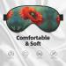 Poppy Flower Print Eye Mask - Ultra-Soft Light-Blocking for Comfort & Restful Sleep | International Shipping Available - Buy Online on GoSupps.com