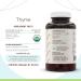Buy Organic Thyme Capsules - USDA Certified Herbal Supplement 120 Vegetarian Capsules - Natural Thymus Vulgaris - Buy Online on GoSupps.com