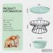 Elevated Slow Feeder Cat Bowl with Water Bowl - Interactive Ceramic Pet Dish for Slowing Eating Speed, Preventing Bloat, Indigestion, and Vomiting - Green - Buy Online on GoSupps.com