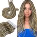 Hetto real hair tape in extensions brown blond tape extensions real hair silky hair recovery tape invisible extensions real hair tape brown with blond #p10/613 45cm 50g 45 cm 1-3 #10/613