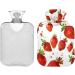 Hot Water Bottles with Strawberry Cover - 2L Pain Relief & Therapy | Heat & Cold Bags for Feet & Bed Warmth - Buy Online on GoSupps.com