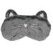 BE Cute Plush Sleep Mask Unicorn Cat Panda Bunny Kids Girls Women Gift Blindfold Eye Cover (Gray Cat)