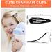40Pcs Silicone Coated Snap Hair Clips Non-Slip Metal Hair Clip Barrettes Drop Oil Protection Hair Barrettes for Kids Teens Girls and Women(Black) - Buy Online on GoSupps.com