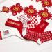 Chinese New Year Red Women's Cotton Sports Socks - Comfortable & Breathable (3 Pairs, Size 36-43) - Buy Online on GoSupps.com