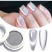 Chrome powder for gel nails chrome powder holographic nail powder | Nail powder with silver mirror effect gel powder with silver mirror effect nails with silver mirror effect - Buy Online on GoSupps.com