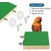 Patikil Bird Perch Stand Platform - Wooden Playground for Small Birds & Parrots - Paw Grinding & Cleaning Accessories - Green & Blue - Buy Online on GoSupps.com