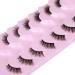 JIMIRE 7 Pairs Half Lashes - Natural Wispy Cat Eye False Eyelashes 3D Effect - 12MM Short Strip Lashes Pack - Buy Online on GoSupps.com