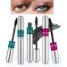 2 PCS 2 in 1 Vibely Mascara 5x Longer Waterproof Lash Cosmetics Natural Lengthening and Thickening Effect No Clumping Superstrong Magic 4d Silk Fiber Mascara Makeup&Waterproof Smudge-proof Eye Make up