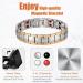 Jeracol Titanium Steel Magnetic Bracelet for Men | Double Row Strength Magnets | Free Links Removal Tool | Jewelry Gift Box | Silver Gold - Buy Online on GoSupps.com