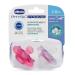 Chicco MINI SOFT" PINK 2-6M 100% SILICONE 2 PCS multicolored 2-6 mois PINK 2 Unit (Lot de 1)