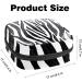 Zebra Pattern Storage Bags for Women | Portable Menstrual Pad & Bandage Holder | Black & White Design for School & Office - Buy Online on GoSupps.com