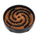 LEACOOLKEY Large Slow Feeder Dog Bowl Maze Interactive Slow Bowl for Dogs Anti Gulping Healthy Eating Stop Bloat Pet Slow Down Feeding Dishes for Medium/Big Dogs(Black)