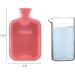 HomeTop Premium Classic Rubber Hot/Cold Water Bottle w/ Cute Stuffed Animal Cover - 2L Red | 67.63 Fl Oz - Buy Online on GoSupps.com