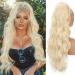 Aikaa curls cord strap porsithbar hair extension wavy curly ponytail extension synthetic hair part ponytail extension for women (60cm 613# blonde) 60cm 613# blonde