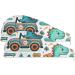 Cute Dinosaur Car Cartoon Hair Towel 2 Pack | Super Absorbent Quick Dry Hair Turbans for Women & Girls - Buy Online on GoSupps.com