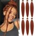 Dark Ginger Braiding Hair Pre Stretched Copper EZ Braiding Hair Yaki Texture 6 Packs/Lot 26 Inches Braids Hot Water Setting Professional Synthetic Braiding Hair for Box Crochet Hair Extensions (350) 26 Inch(Pack of 6) D...