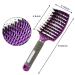 Wild Boar Bristle Hair Brush Set - 2 Pieces (Black & Purple) | Frizz Control Oil Distribution & Fast Drying - Buy Online on GoSupps.com
