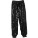 XUNZOO Women's Sparkly Sequin Sweatpants Jogger Pants | Hip Hop Dance Costume Bottom | Black 3X-Large - Buy Online on GoSupps.com