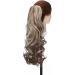 S-noilite Clip-In Ponytail Extension 18 Curly Medium Brown mix Dark Blonde - 145g Synthetic Hairpiece for Women - Buy Online on GoSupps.com