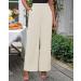 Vetinee Wide Leg High Waisted Dress Pants for Women with Pockets - XXL Vanilla Ice - Buy Online on GoSupps.com