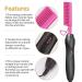 Hot Comb Hair Straightener - Ceramic Electric Pressing Comb for Natural Black Hair, Beard & Wigs - 3 in 1 Curling Iron - Pink, Perfect Holiday Gift - Buy Online on GoSupps.com