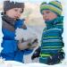 DOBAE Kids Ski Gloves - Dinosaur Pattern Thermal Snow Mittens for Boys | Waterproof & Plush Lined Winter Gloves for Toddlers - Blue - Buy Online on GoSupps.com