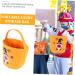 STOBAZA Orange Decor 3 Pcs Halloween Candy Bag Handbags Orange Basket Candy Basket Pumpkin Child Portable Halloween Decor - Buy Online on GoSupps.com