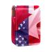 Lipstick Case Leather Lip Gloss Lipstick Organizer with Mirror Mini Lipstick Holder Bag Canadian Flag American Flag G608v5csru