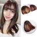 Bangs Clip in Bangs Fake Invisible Synthetic Bangs Front Fringes One Piece Straight Clip in Hair pieces Hair Extensions 3D-neat Flat Air Bangs Fake Hair Accessories for Women Curved Bangs for Daily 1 pcs K20 2# - Buy Online on GoSupps.com