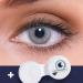 Buy Lenzotica Naturally Covering Blue Contact Lenses - Light Gray Prescription -1.75 Soft Lenses 3-Month Supply Includes Case - Buy Online on GoSupps.com