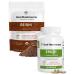 Real Mushrooms Ergothioneine (60ct) and Reishi Organic Powder (45 Servings) Bundle with Shiitake and Oyster Mushroom Extracts - Longevity and Relaxation -Vegan Gluten Free Non-GMO