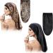 2-Piece Long Satin Bonnet Set for Braids, Dreadlocks, and Curly Hair - Leopard Print Sleep Cap for Long Hair - Buy Online on GoSupps.com