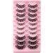 Joyeee False Eyelashes 10 Pairs Fake Eyelashes Glitter Diamonds Eye Lashes Reusable Easy to Wear and Remove Handmade Dramatic Fluffy Strip Lashes for Party Cosplay Costumes Festival Decoration Eyelashes#31 - Buy Online on GoSupps.com