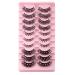 Shop 10 Pairs of Handmade Glitter Diamond False Eyelashes Reusable Fluffy & Easy to Wear for Parties & Festivals - Buy Online on GoSupps.com
