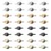 Ruwado 40 Pcs Brad Fastener with Pull Ring Small Metal Vintage Paper Fasteners Rings for Crafting Art DIY Board Drawer Project Decoration Supplies Accessories