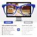 DOOViC 4-Pack Blue Light Blocking Reading Glasses for Women - Anti Eyestrain Classic Style Spring Hinge 1.75 Strength 4 Colors - Buy Online on GoSupps.com