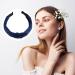 VOCOSTE Navy Blue Satin Knot Headband for Women - 1.2 Inch Wide - Buy Online on GoSupps.com